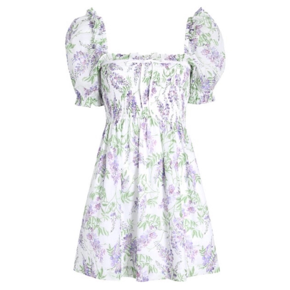 Hill House Scarlett Mini Nap Dress - Wisteria print - XXS